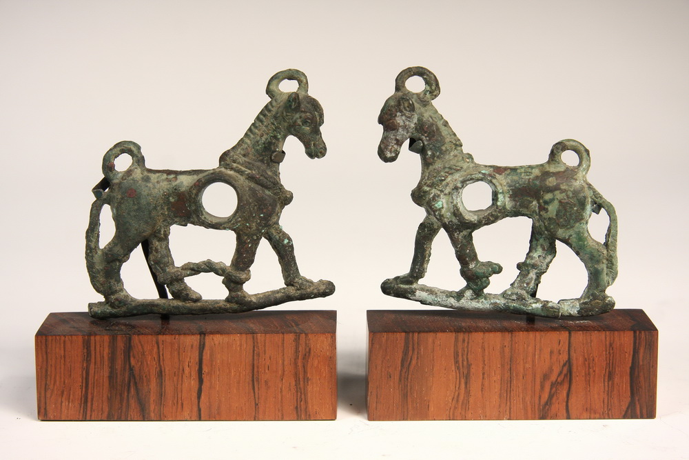 PAIR BRONZE LURISTAN MOUNTS Circa 1651c1