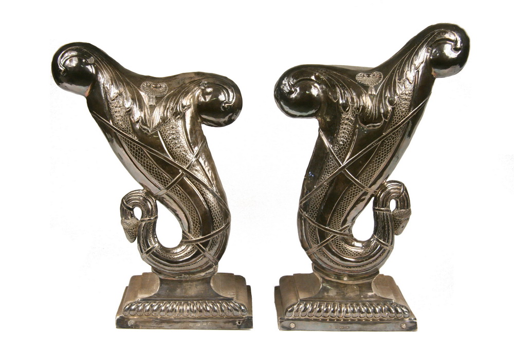 DUTCH SILVER ALTAR CANDLEHOLDERS 1651d8