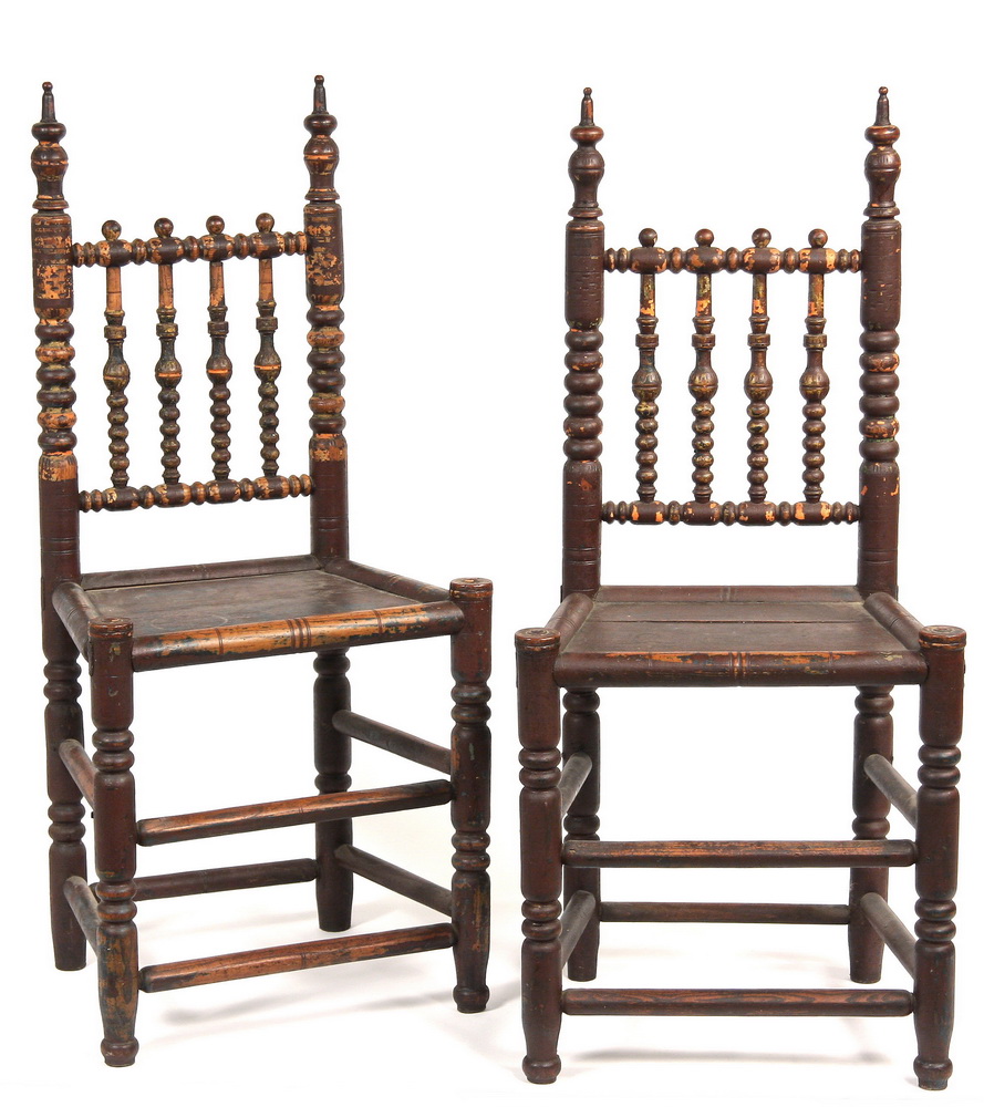 PAIR 17TH C ENGLISH CHAIRS Pair 1651db