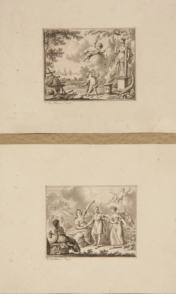  4 INK WASH ON PAPER DRAWINGS 1651e5