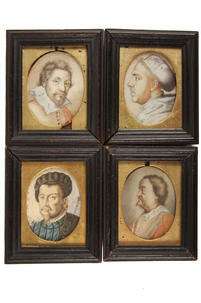 (4) OLD MASTERS EUROPEAN MINIATURE PORTRAITS