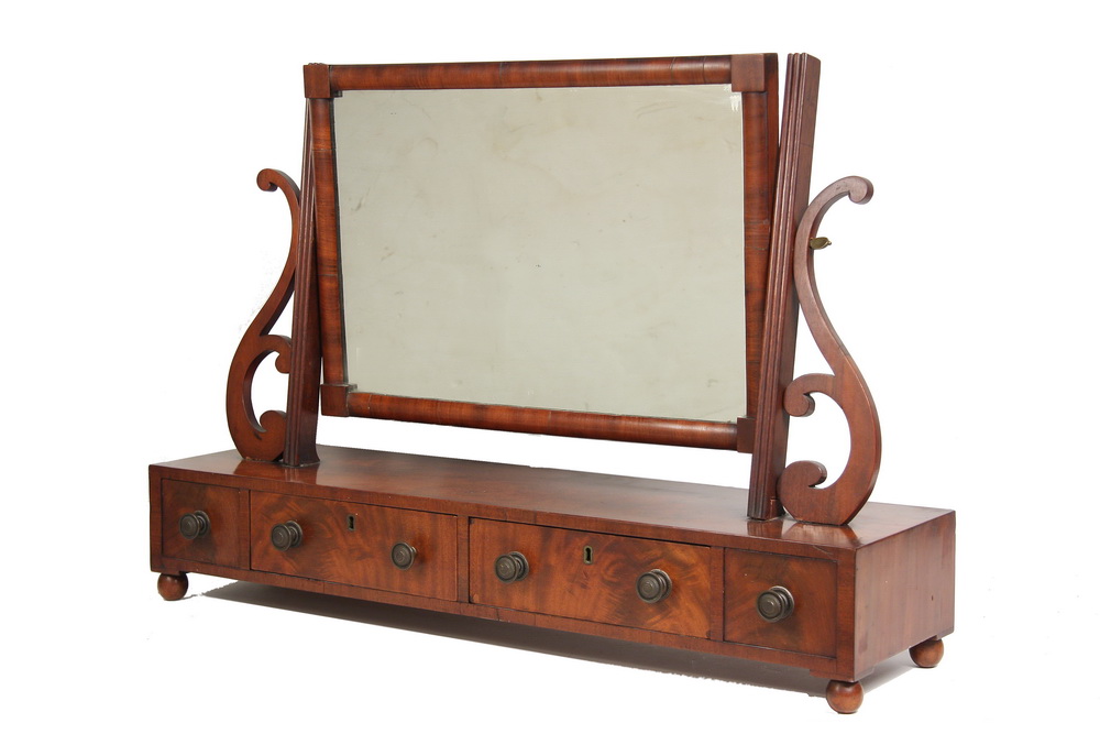 SHAVING MIRROR - Federal Period Dresser-Top