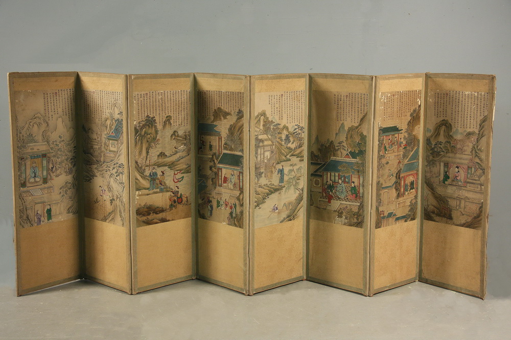 EIGHT PANEL KOREAN LOW PAINTED 165293