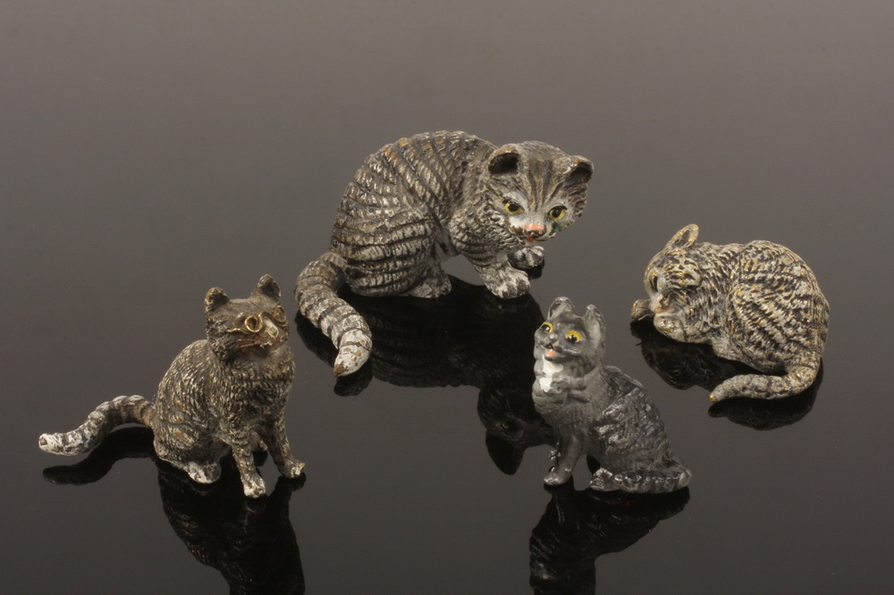 (4) COLD PAINTED BRONZE MINATURES