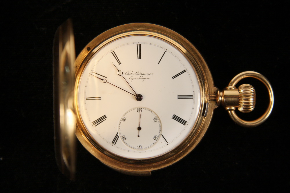 18K GOLD DANISH POCKETWATCH - 18k Gold