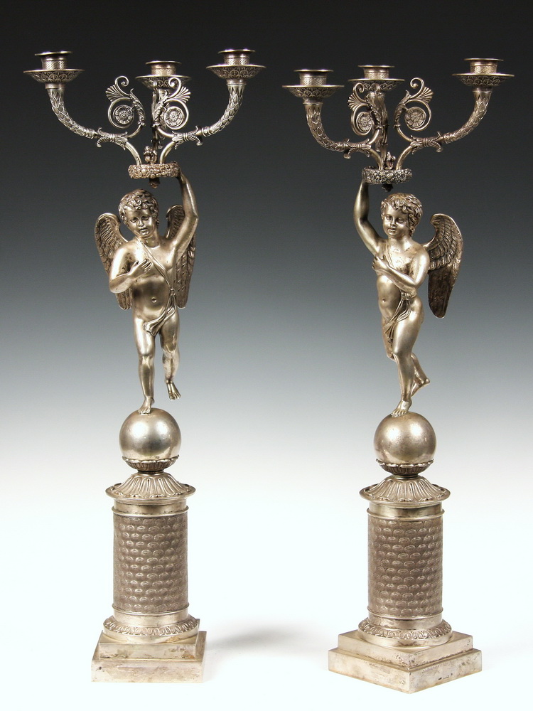CANDELABRUM Pair of Faberge silver 165362