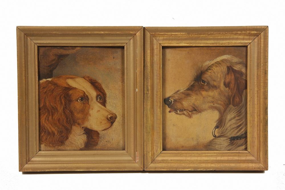 PR OOBS Circa 1830 pair of dog 165375