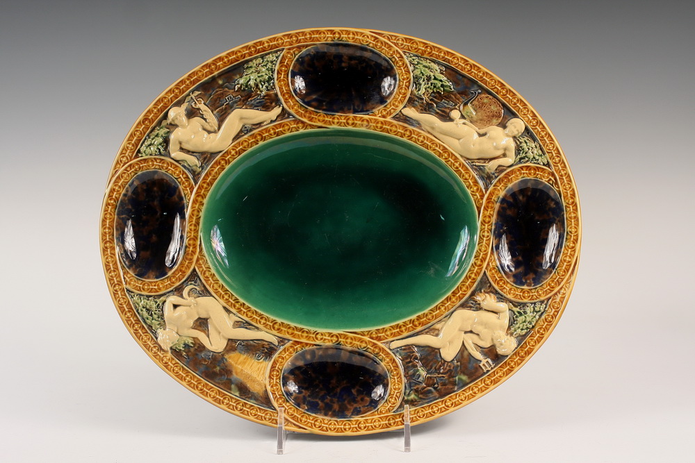 MAJOLICA PLATTER 19th c Oval 165378