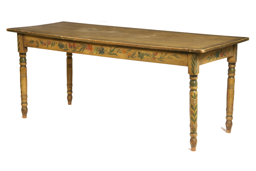 PAINTED DINING TABLE Maine Paint 1653ae