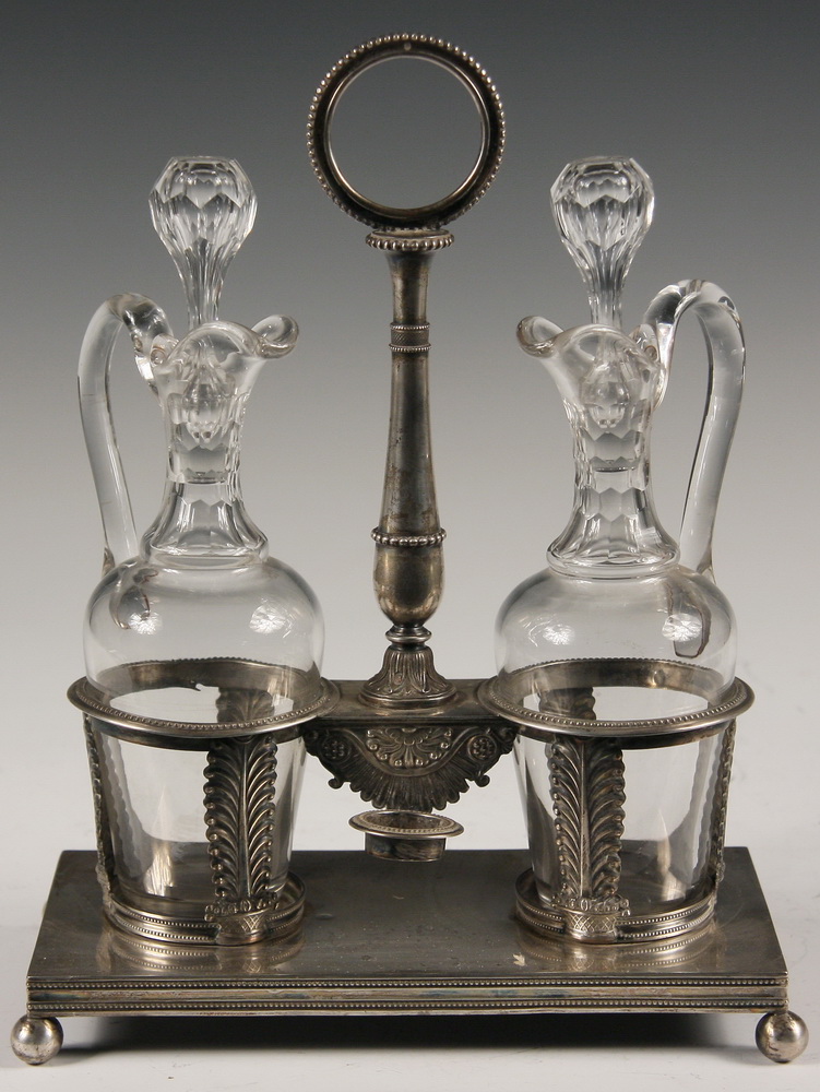 FRENCH STERLING CRUET SET - Early