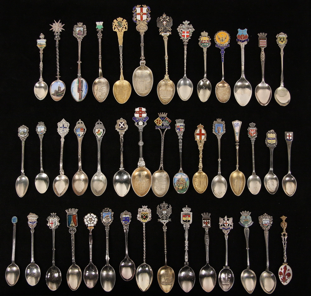 COLLECTION (88) STERLING SOUVENIR SPOONS