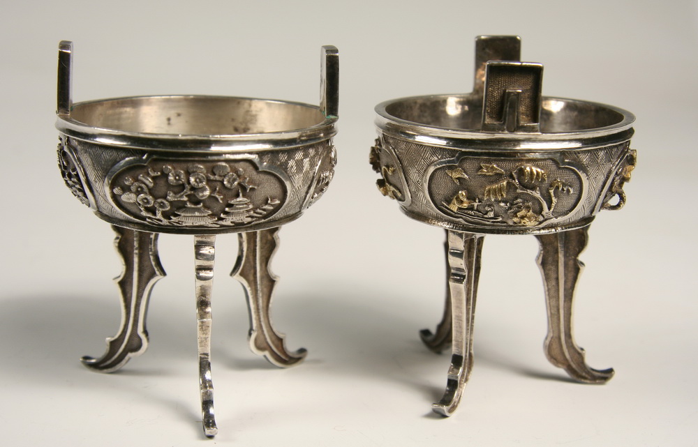 (2) CHINESE SILVER MASTER SALTS - Two