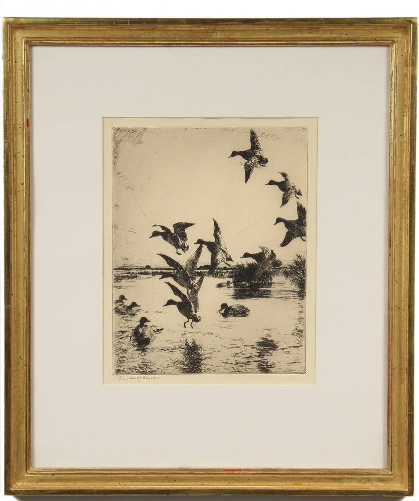 ETCHING - 'In Island Pond' by Frank