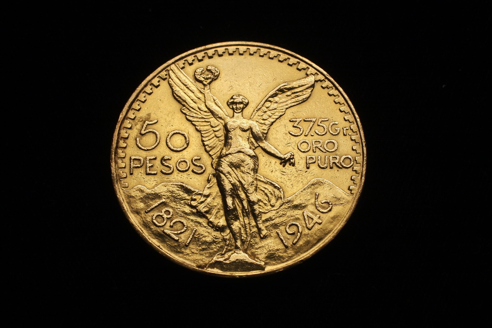 COIN - (1) Mexican 50 pesos gold