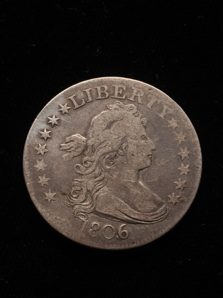 COIN - (1) Draped Bust quarter 1806
