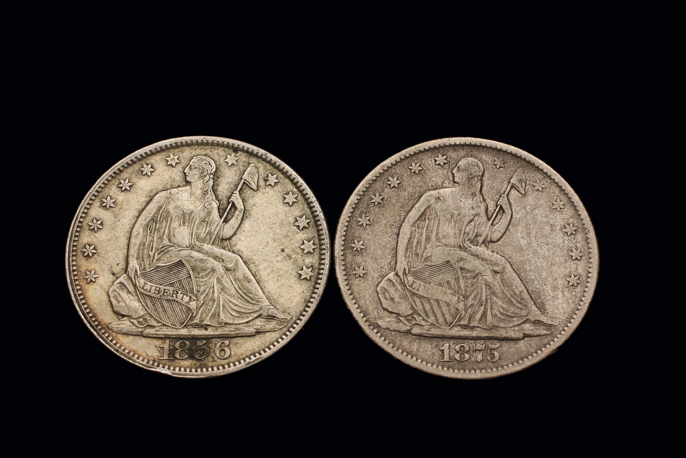 COINS - (2) Liberty Seated half
