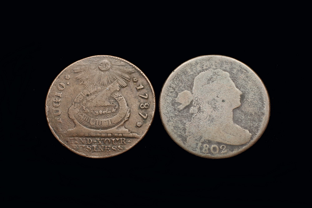  2 COINS Includes 1 Fugio 1654a1