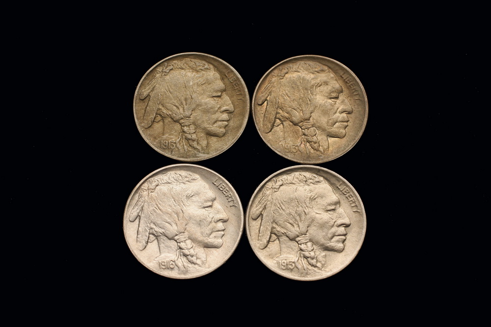  4 COINS 3 Buffalo nickels 1654ba