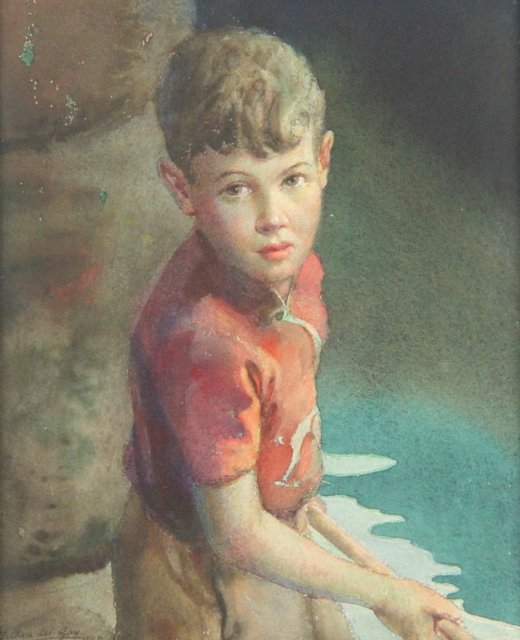 Arthur W Gay YOUNG BOY SIGNED and 1654ea
