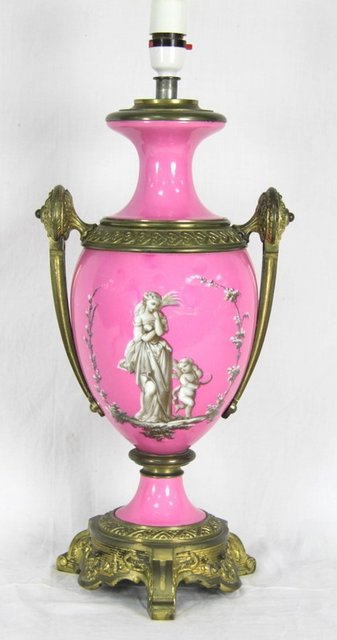 A ormolu mounted pink porcelain 16551c