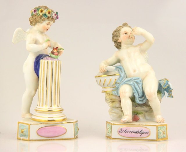 A pair of 19th Century Meissen 16552a