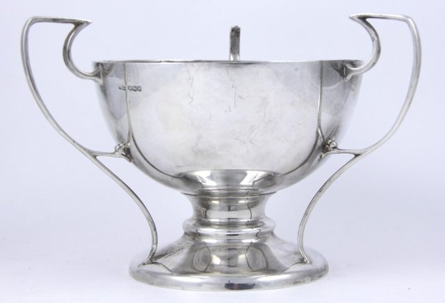 A silver three handled presentation 165574