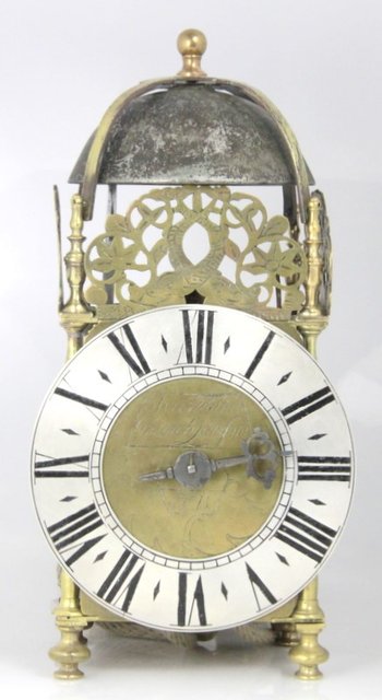 A lantern clock of 17th Century design