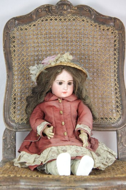 A Jumeau bisque head doll printed mark