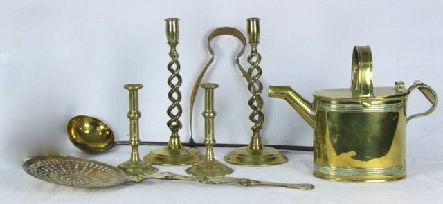A quantity of brass including a pair