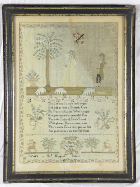 A needlework sampler Mary Waldron 1655c9