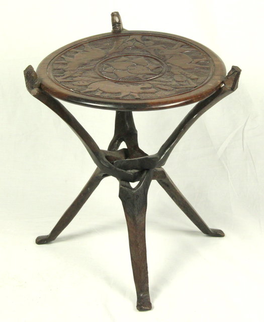 An African tribal table the hippo