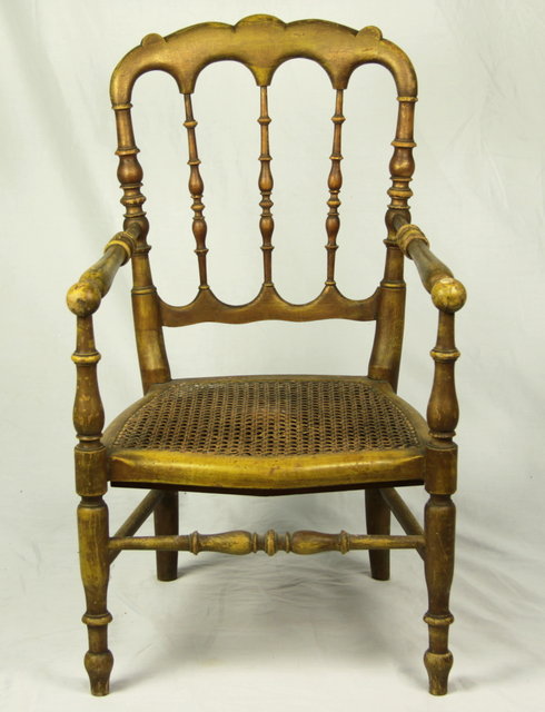 A child's turned beechwood chair
