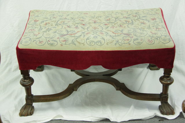 A rectangular stool of late 17th 16565f