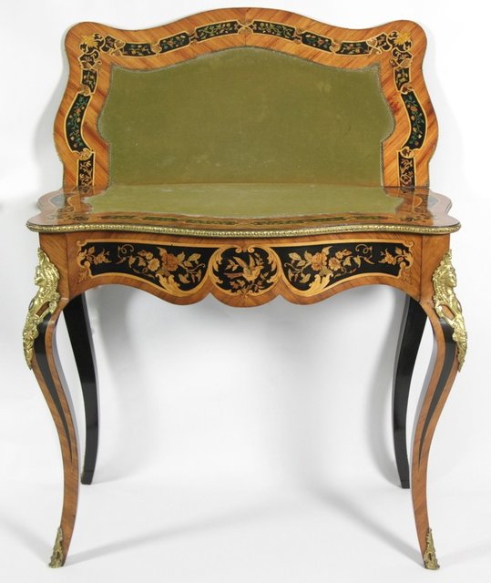 A Louis XV style serpentine marquetry 165669