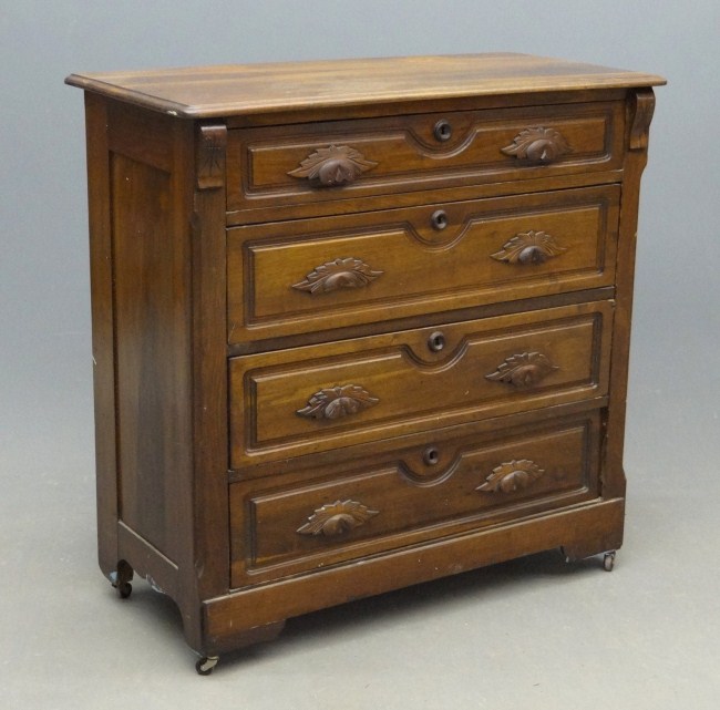 19th c. Victorian (4) drawer chest.