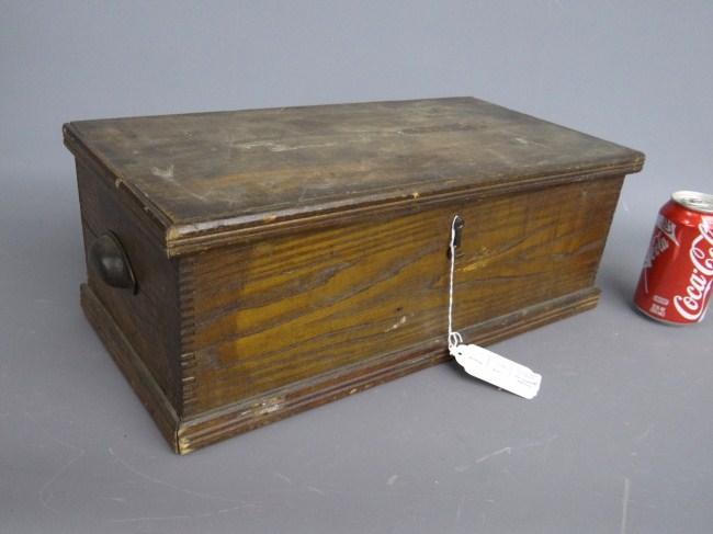 Early tool chest with label on