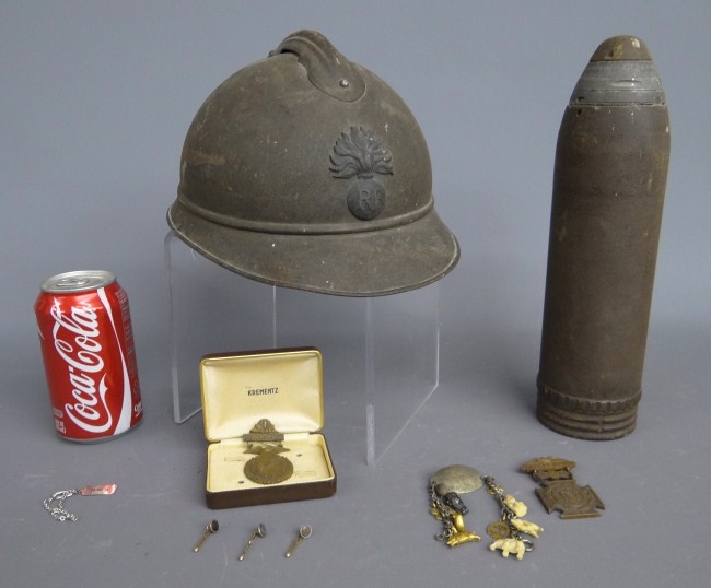 Military lot including early metal