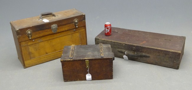 Lot (3) early tool boxes.