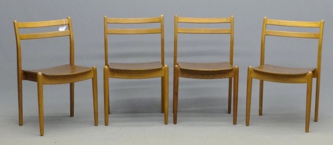 Set of 4 teak Mid Century chairs  167e89