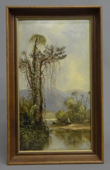 19th c oil on panel landscape  167ec6