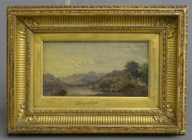 19th c. oil on canvas Hudson River School.