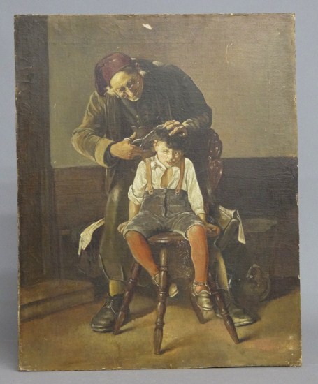 Painting oil on masonite man giving 167ee5