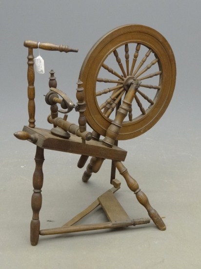 19th c. spinning wheel.