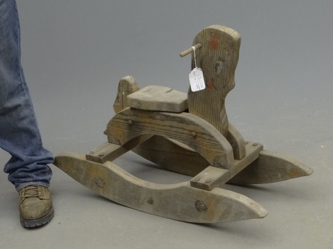 Vintage painted child s rocking horse.