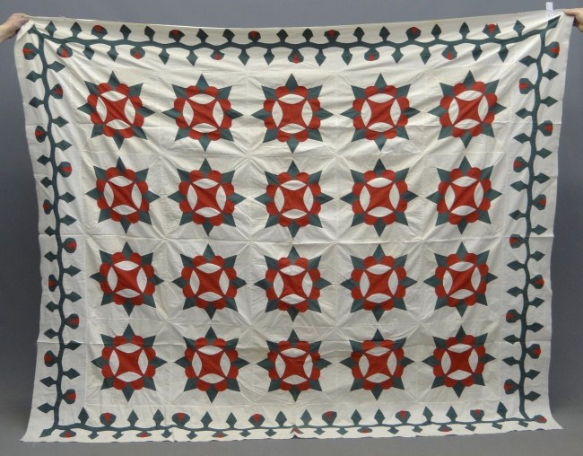 19th c. star quilt top.