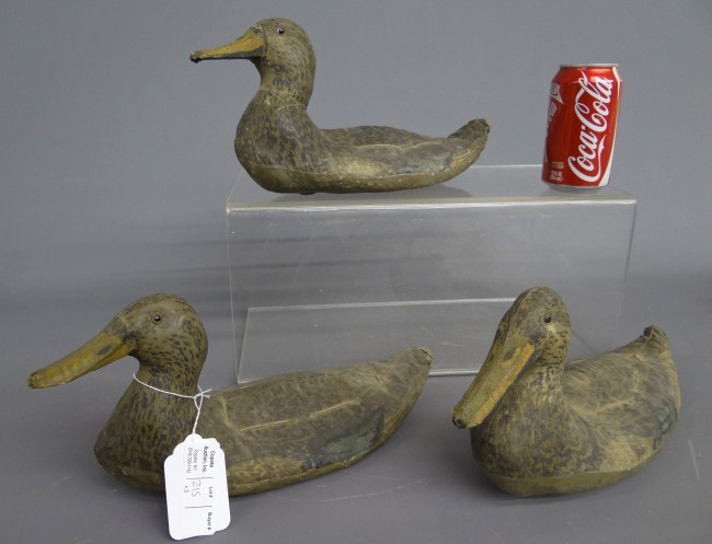 Lot 3 early canvas decoys.