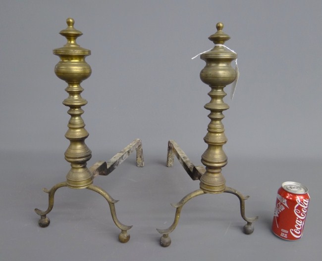 Pair 19th c. Empire andirons. 18