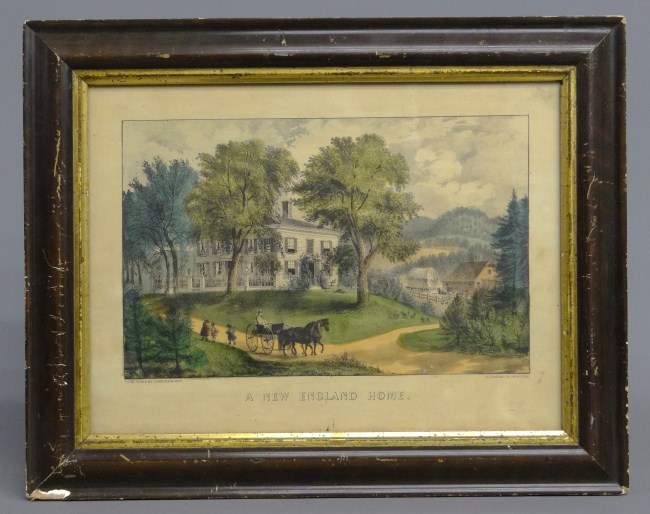 19th c. Currier & Ives A New England