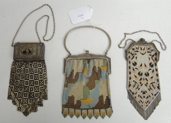 Lot 3 Deco mesh purses.