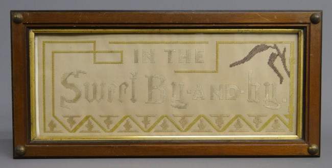 Framed vintage needlepoint motto  167fd7